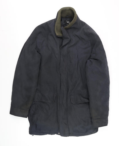 Mens UK Size M Thomas Nash Black Parka Coat
