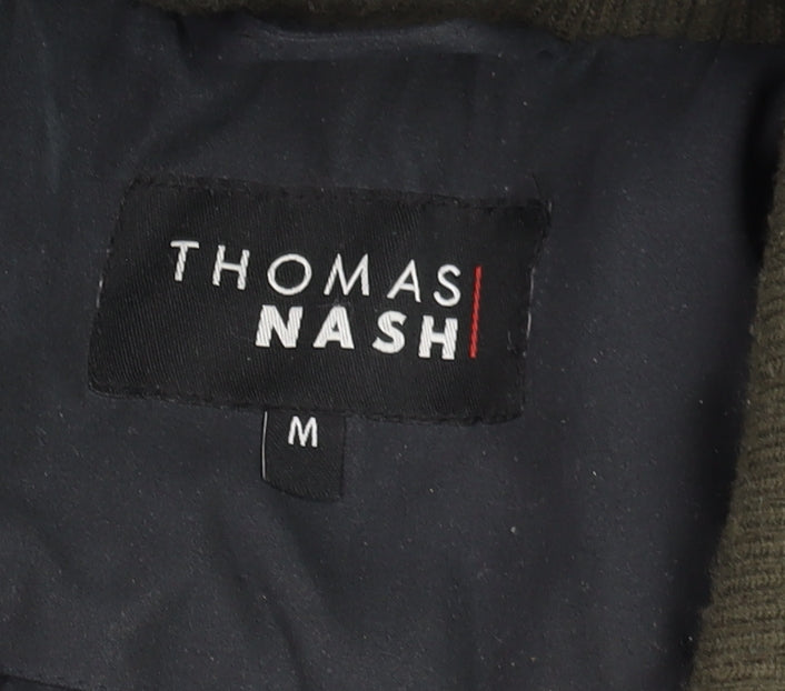 Mens UK Size M Thomas Nash Black Parka Coat