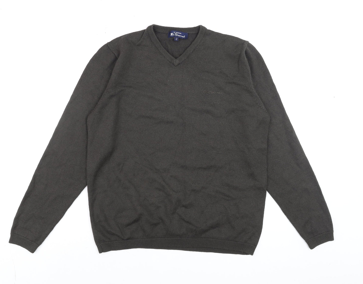 Mens UK Size M Ben Sherman Brown Pullover Jumper