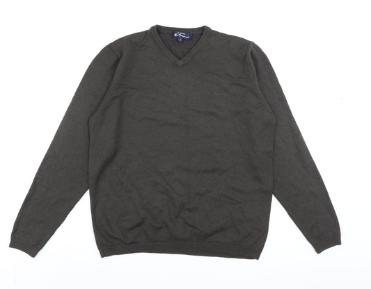 Mens UK Size M Ben Sherman Brown Pullover Jumper