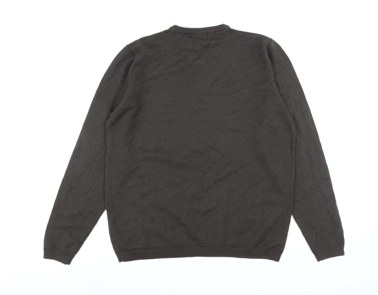 Mens UK Size M Ben Sherman Brown Pullover Jumper