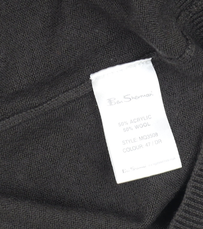 Mens UK Size M Ben Sherman Brown Pullover Jumper