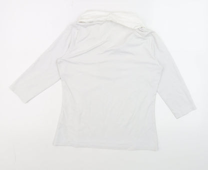 Womens UK Size M J'aime Lavie White Basic Blouse