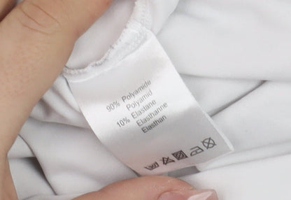 Womens UK Size M J'aime Lavie White Basic Blouse