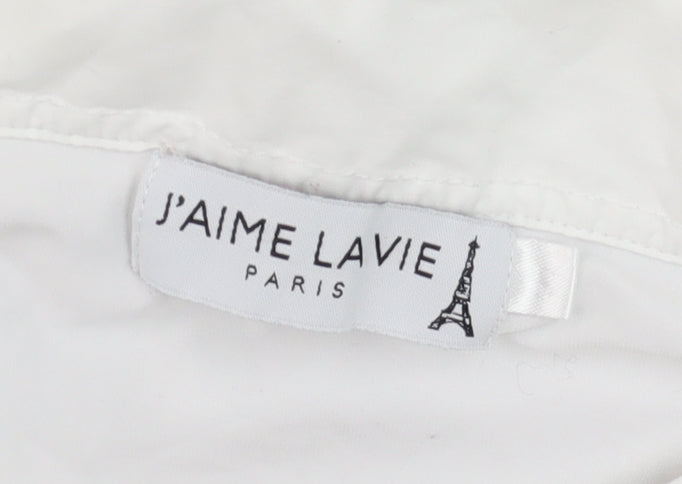 Womens UK Size M J'aime Lavie White Basic Blouse