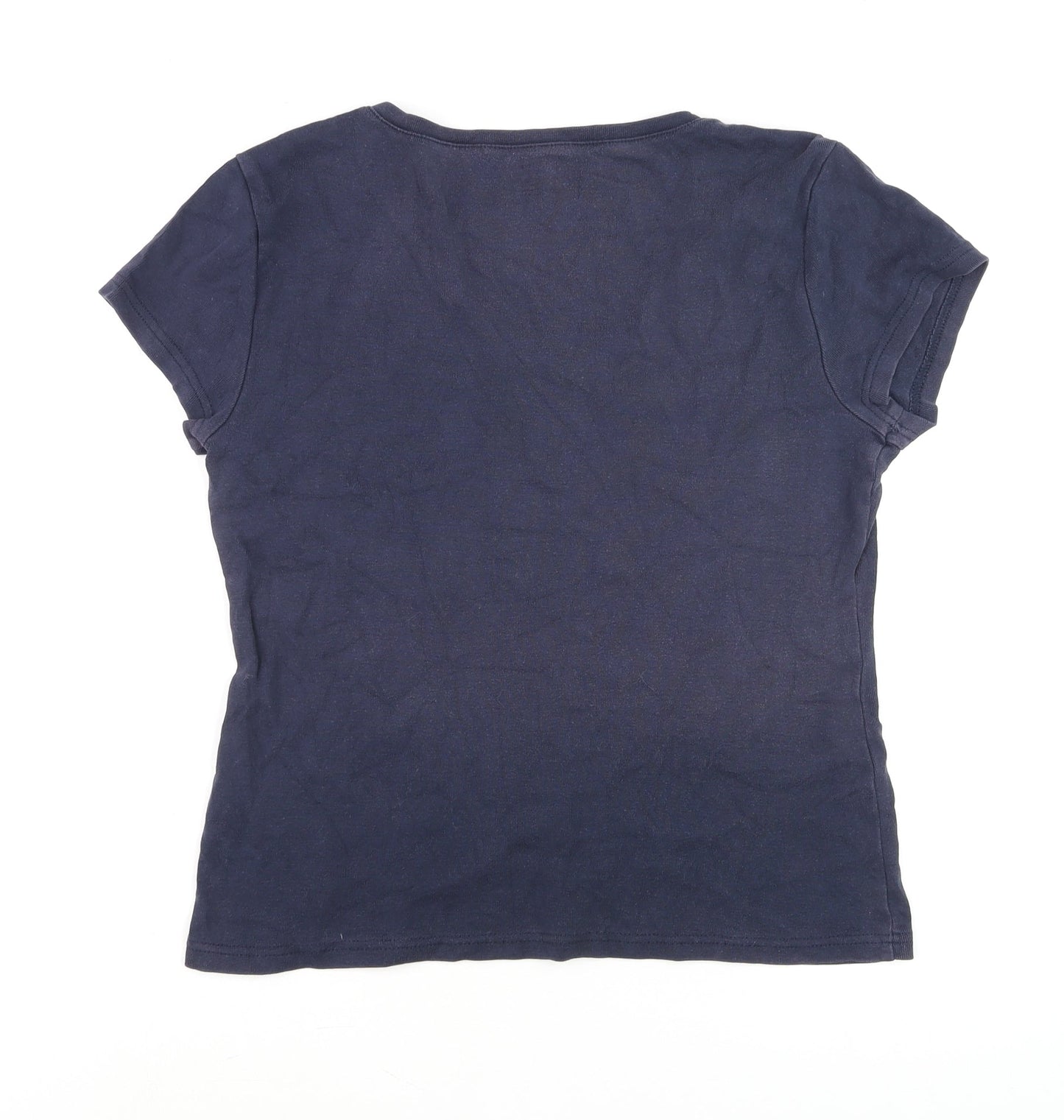 Womens UK Size S Tommy Hilfiger Blue Basic T-Shirt