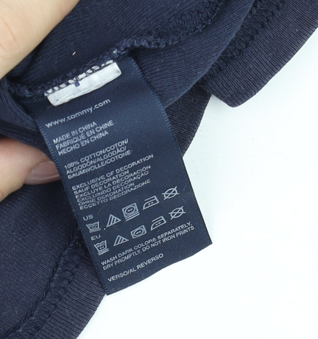 Womens UK Size S Tommy Hilfiger Blue Basic T-Shirt