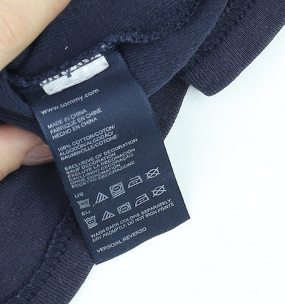 Womens UK Size S Tommy Hilfiger Blue Basic T-Shirt