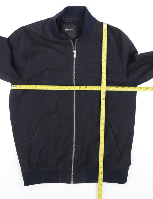 Mens UK Size M Burton Menswear London Blue Bomber Jacket