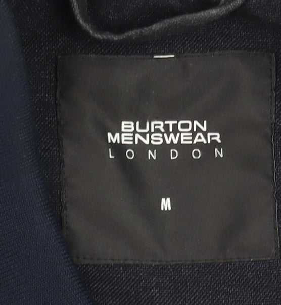 Mens UK Size M Burton Menswear London Blue Bomber Jacket