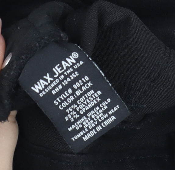 Wax Jean Womens Black Skinny Jeans Size 7 Slim Stretch Cotton Blend