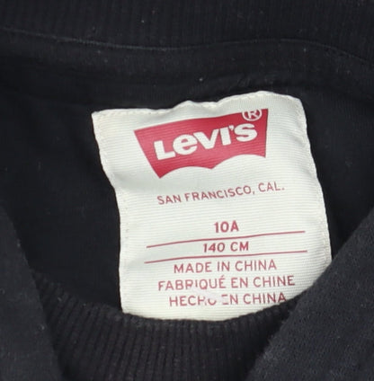 Boys UK Size 10 Years Levi's Black Pullover Hoodie