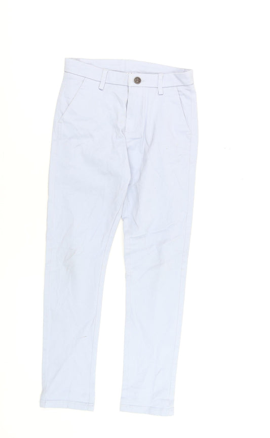 Girls UK Size 10 Years NEXT Regular Fit Chino Blue Trousers