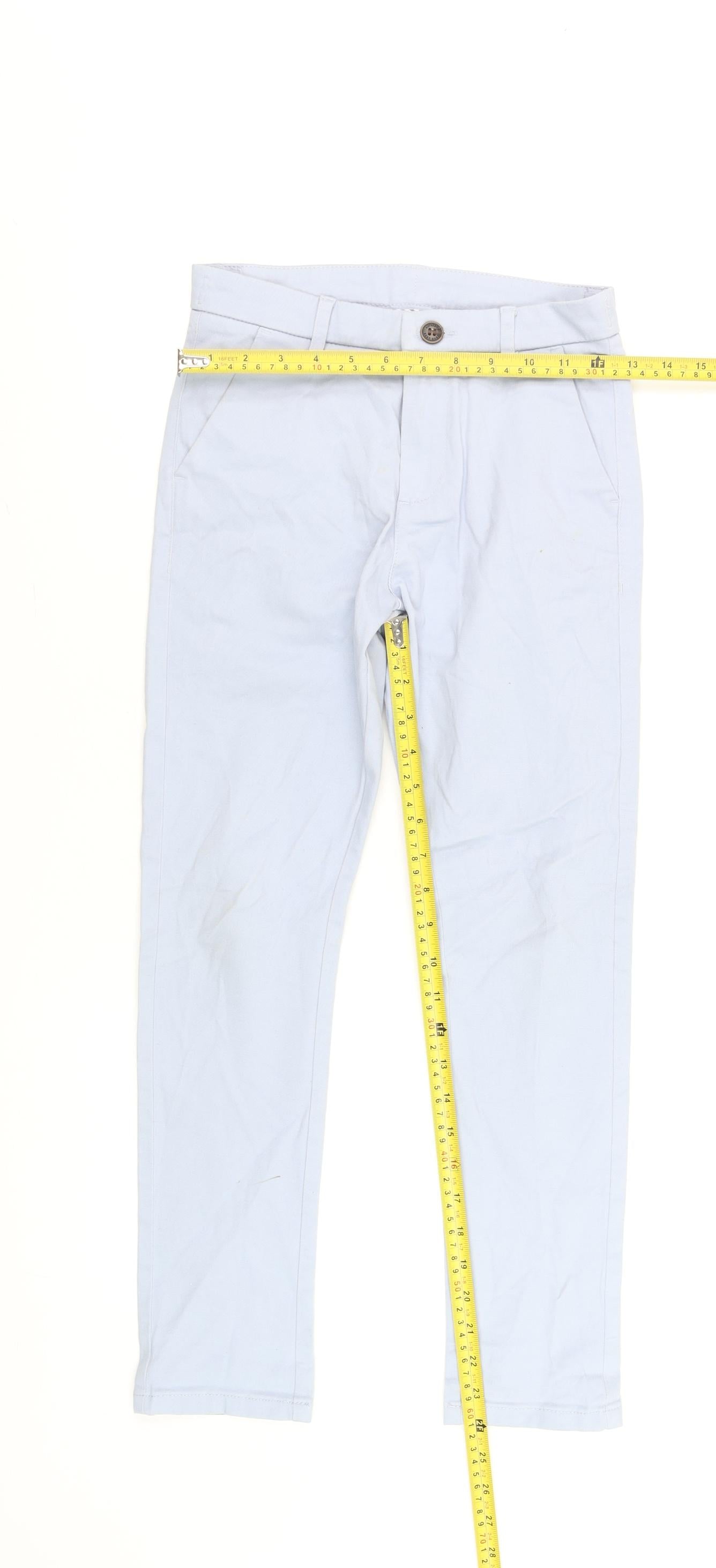 Girls UK Size 10 Years NEXT Regular Fit Chino Blue Trousers