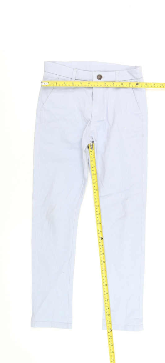 Girls UK Size 10 Years NEXT Regular Fit Chino Blue Trousers