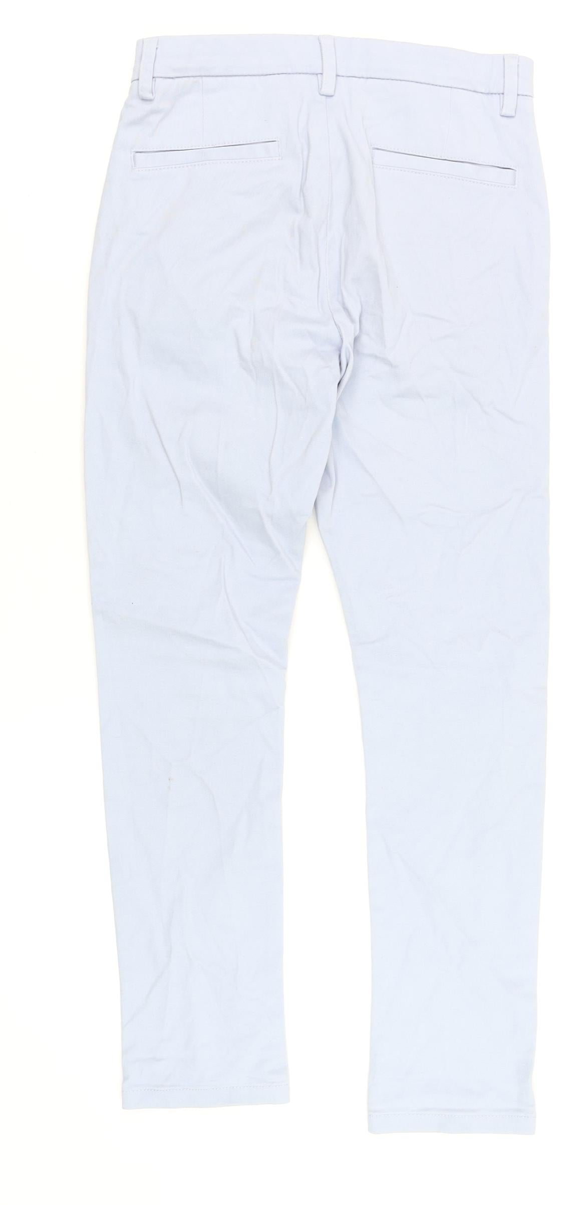 Girls UK Size 10 Years NEXT Regular Fit Chino Blue Trousers