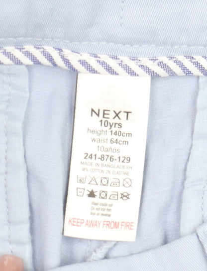 Girls UK Size 10 Years NEXT Regular Fit Chino Blue Trousers