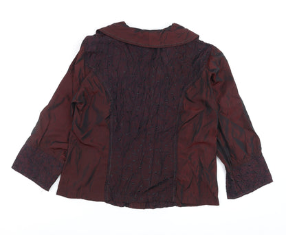 Womens UK Size 14 Jorli Brown Tunic Blouse