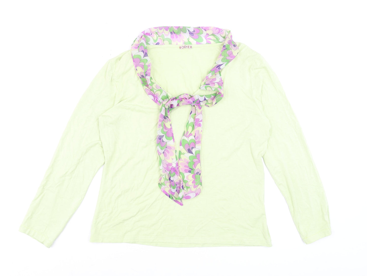 Womens UK Size L Rodier Green Basic Blouse