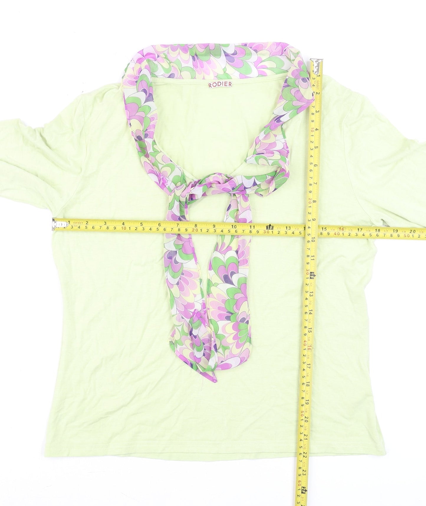 Womens UK Size L Rodier Green Basic Blouse