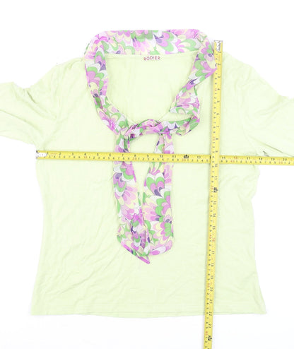Womens UK Size L Rodier Green Basic Blouse