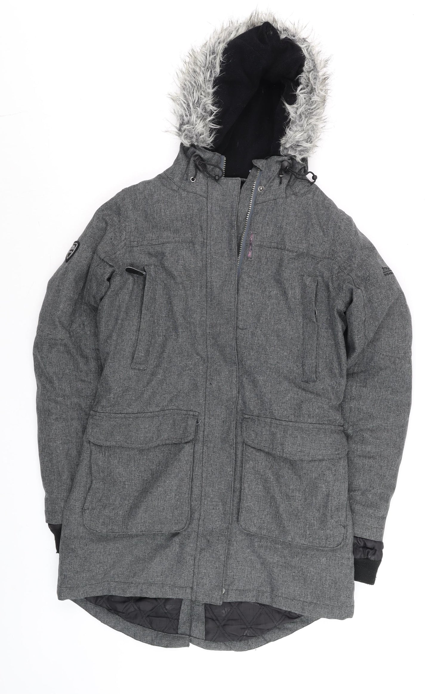 Mens UK Size XS Trespass Grey Parka Coat