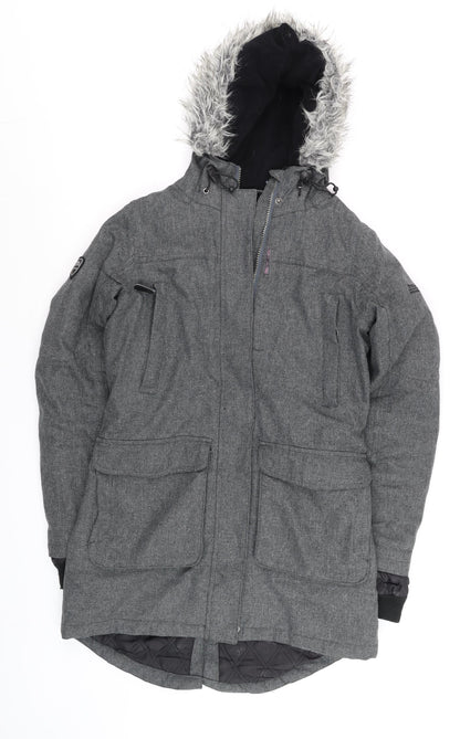 Mens UK Size XS Trespass Grey Parka Coat