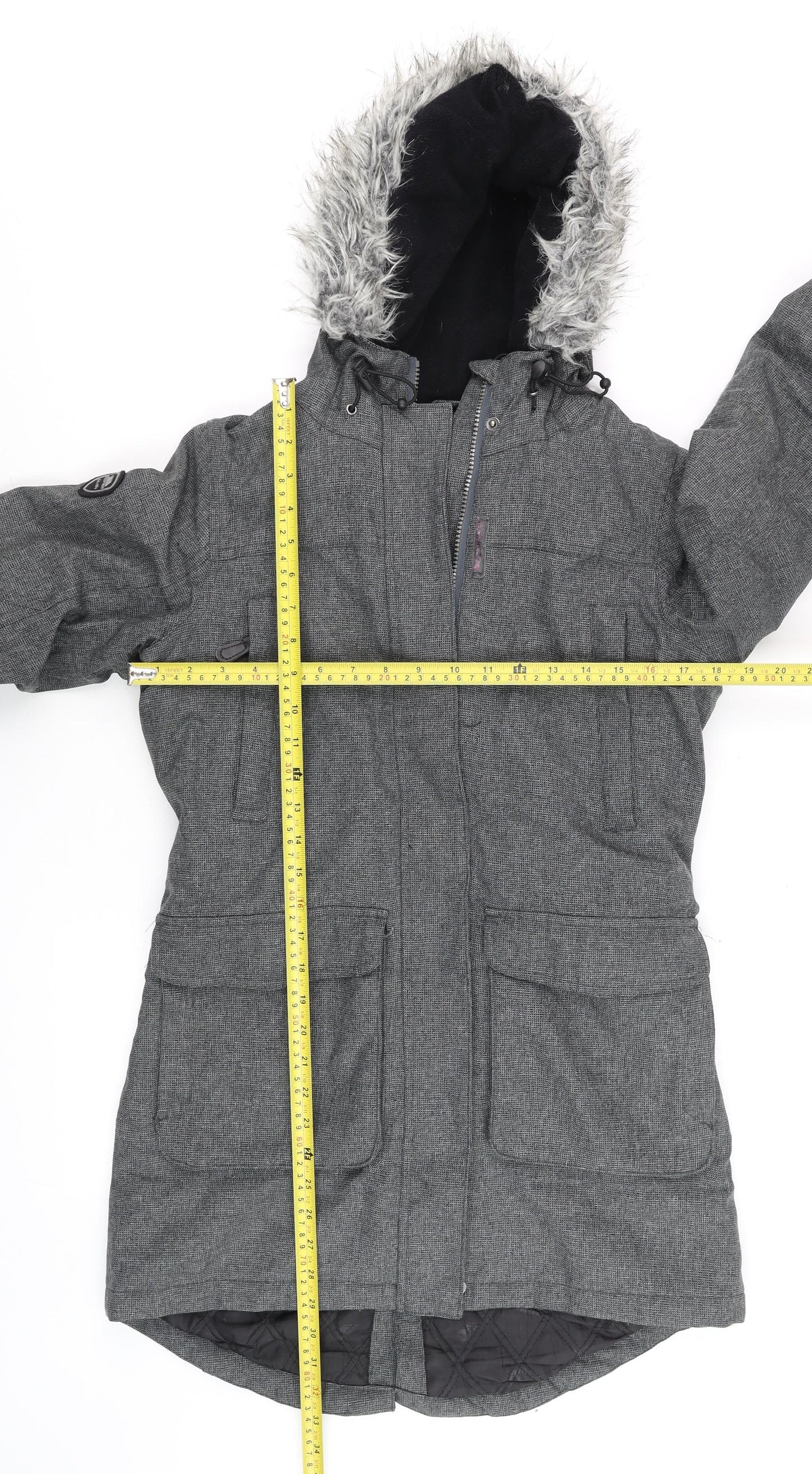 Mens UK Size XS Trespass Grey Parka Coat