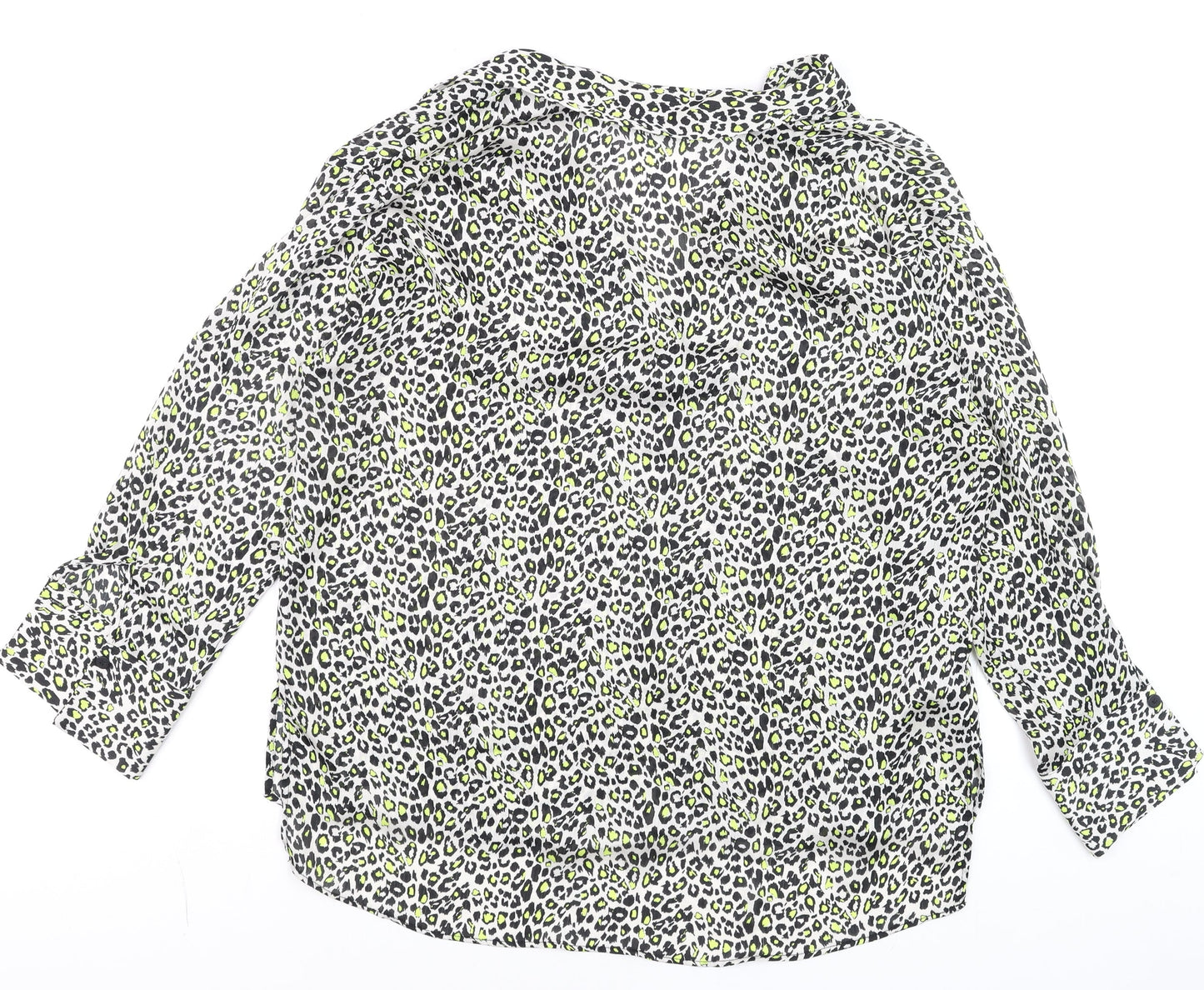 Womens UK Size XL Zara Multicoloured Cropped Blouse