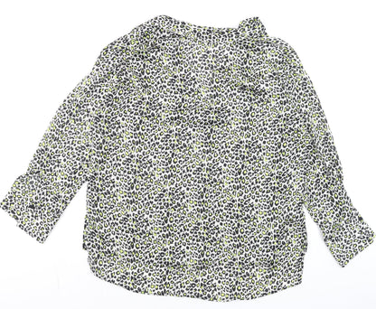 Womens UK Size XL Zara Multicoloured Cropped Blouse
