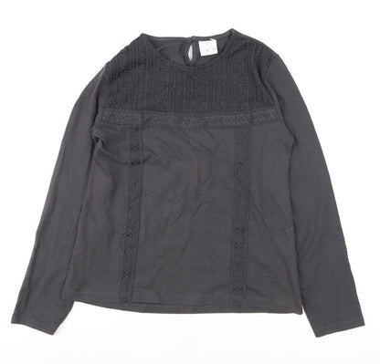 Girls UK Size 10 Years Zara Black Pullover Blouse