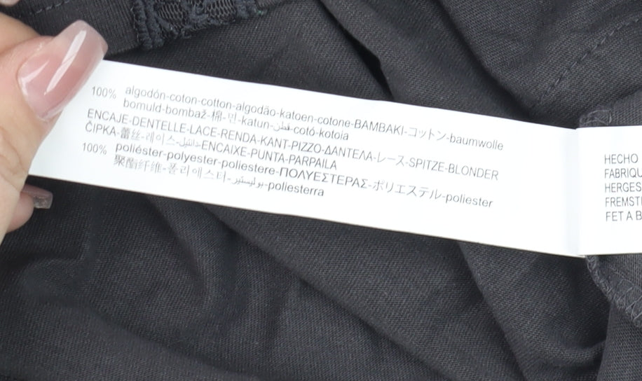Girls UK Size 10 Years Zara Black Pullover Blouse