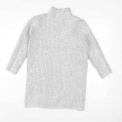 Womens UK Size 10 Atmosphere Grey Tunic Jumper