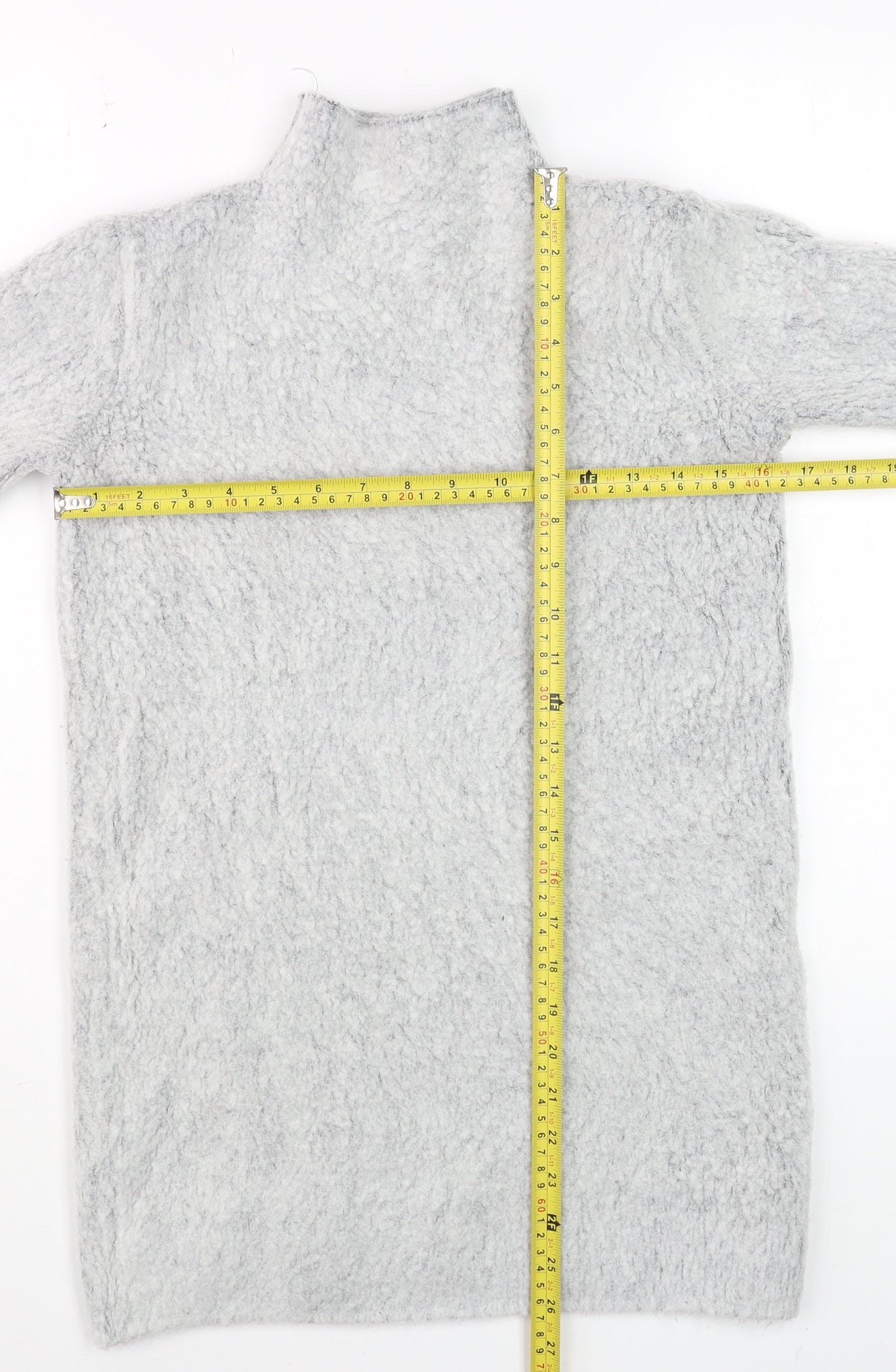 Womens UK Size 10 Atmosphere Grey Tunic Jumper