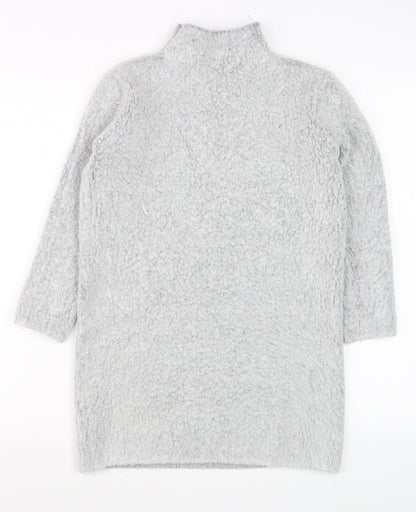 Womens UK Size 10 Atmosphere Grey Tunic Jumper