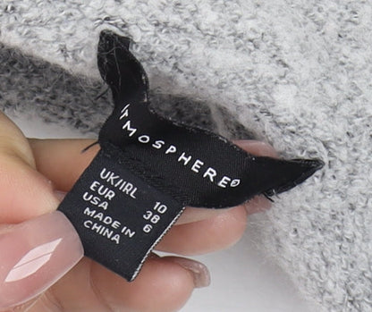 Womens UK Size 10 Atmosphere Grey Tunic Jumper