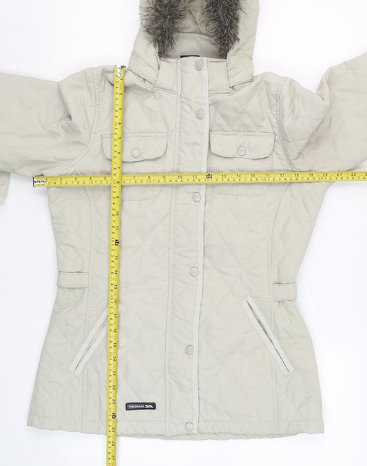 Womens UK Size S Trespass Beige Puffer Jacket