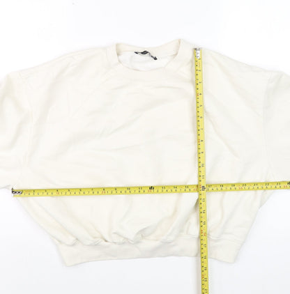 Womens UK Size M Zara Ivory Pullover Sweatshirt
