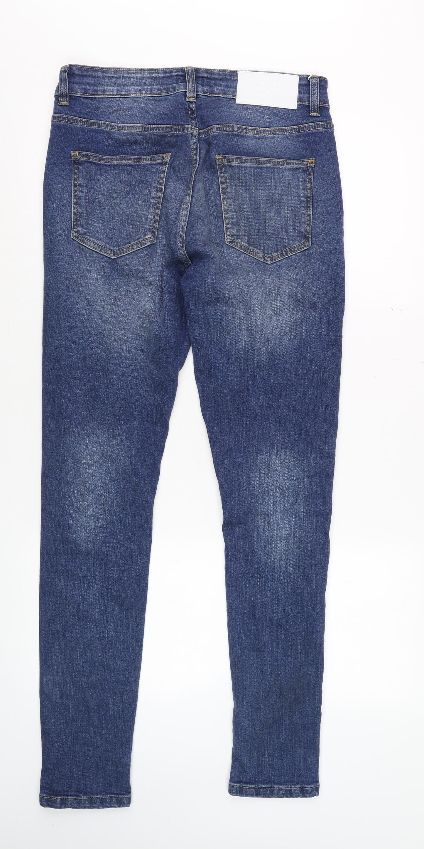 Mens UK Size 32 BoohooMAN Slim Fit Skinny Blue Jeans