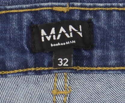 Mens UK Size 32 BoohooMAN Slim Fit Skinny Blue Jeans