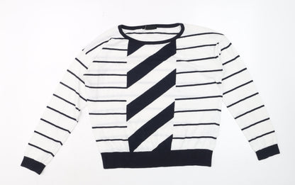 Mens UK Size S Armani Exchange White Pullover Jumper