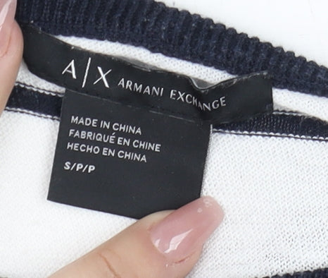 Mens UK Size S Armani Exchange White Pullover Jumper