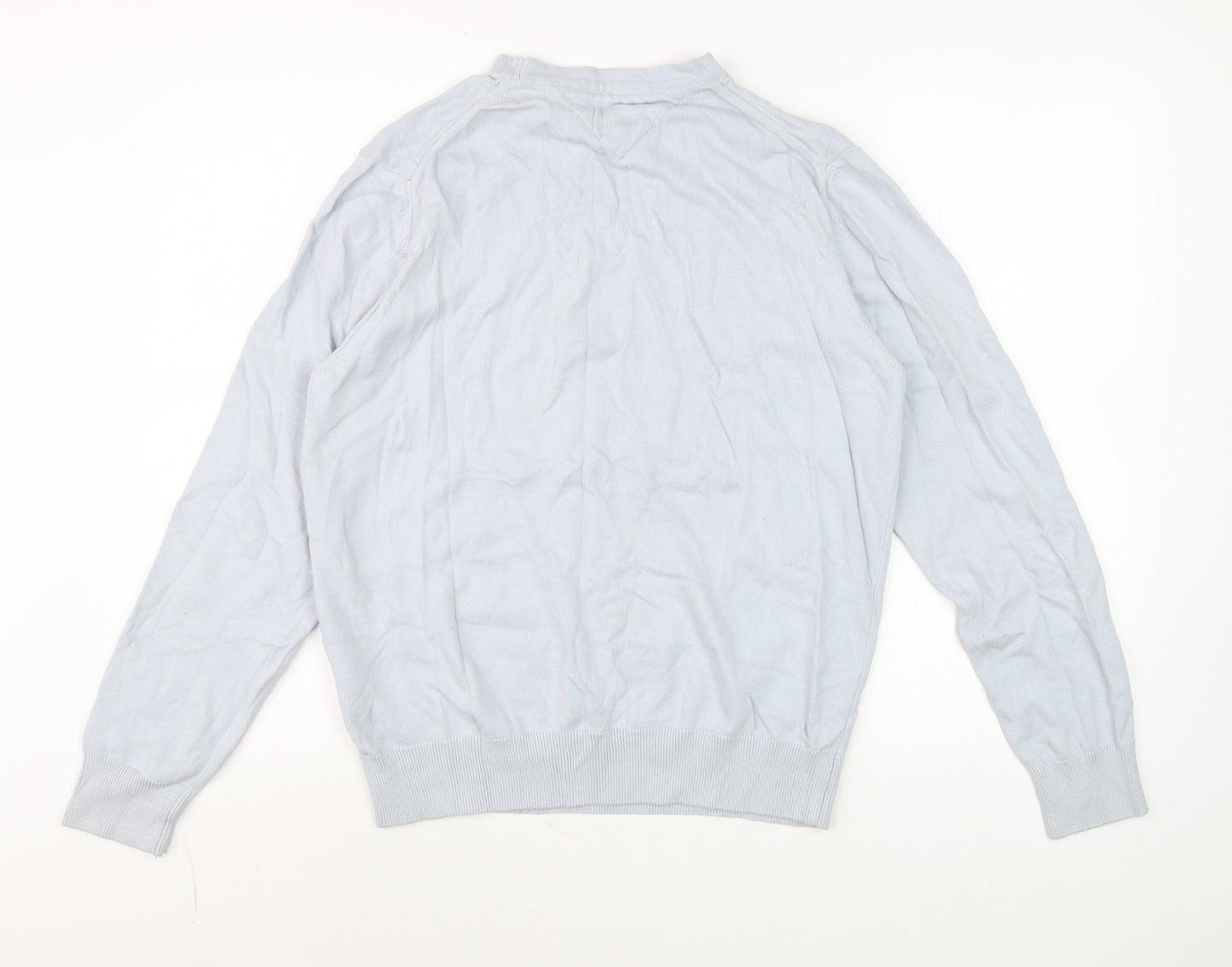 Mens UK Size M Tommy Hilfiger Blue Pullover Jumper