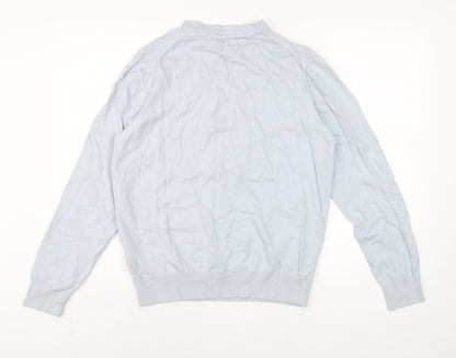 Mens UK Size M Tommy Hilfiger Blue Pullover Jumper