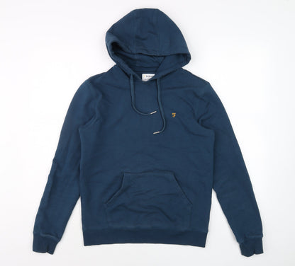 Mens UK Size XS Farah Blue Pullover Hoodie