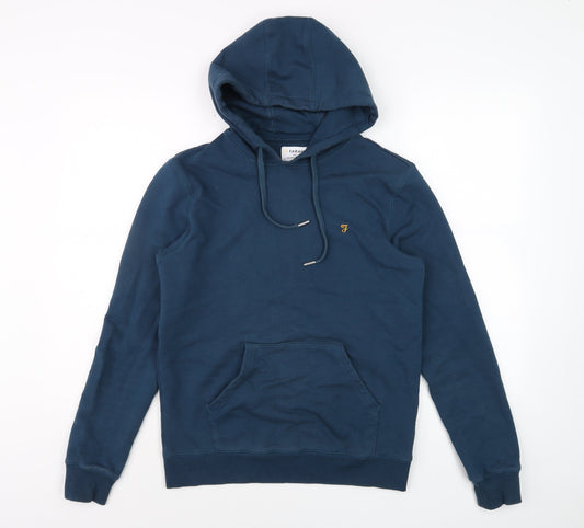 Mens UK Size XS Farah Blue Pullover Hoodie