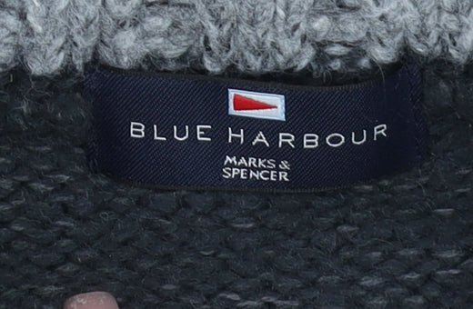 Mens UK Size L Marks and Spencer Blue Pullover Jumper