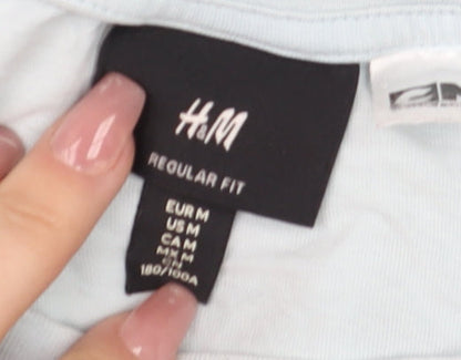 Mens UK Size M H&M Blue  T-Shirt