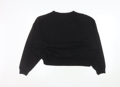 Womens UK Size S Primark Black Pullover Sweatshirt