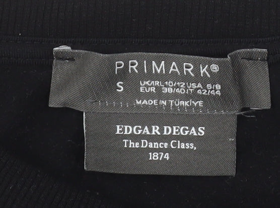 Womens UK Size S Primark Black Pullover Sweatshirt